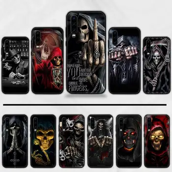 

Grim Reaper Skull Skeleton Death Prayer Phone Case For Huawei P9 P10 P20 P30 Pro Lite smart Mate 10 Lite 20 Y5 Y6 Y7 2018 2019