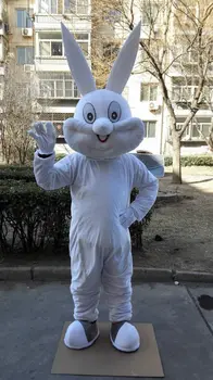 

White Rabbit Mascot Costume Suit Cosplay Party Game Dress Outfit Halloween Adult Factory Wholesale +Free Postage