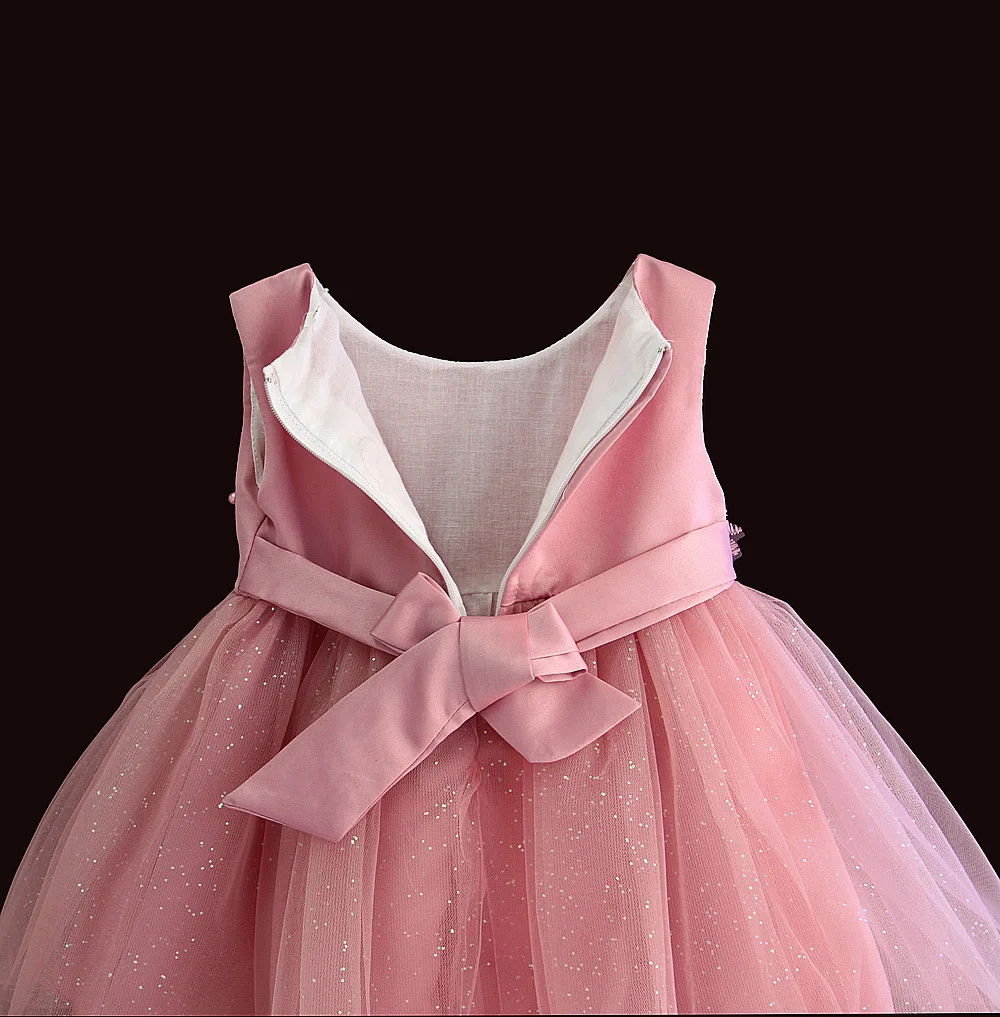Zoeflower/ стиль; детское платье принцессы для крещения с аппликацией сливы; торжественное платье для банкета; темно-розовый цвет