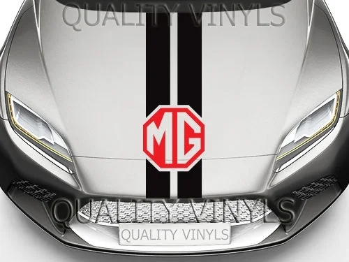 

For MG ROVER HOOD RACING STRIPES GRAPHIC DECAL STICKERS ZR MG3 GS ZS ZT 200