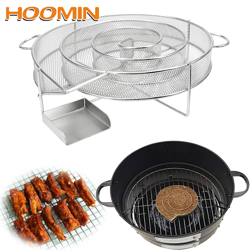 Smoke Generator For BBQ Grill Wood Chip Smoking Box Dust Hot And Cold Salmon Meat Cooking Stainless Bbq Tools | Дом и сад
