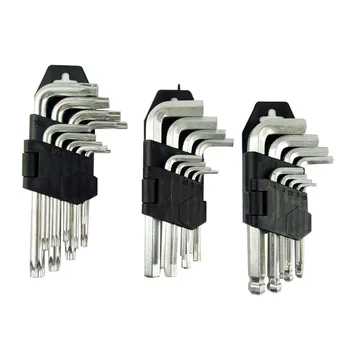 

High quality 9pcs hex point wrench flat end ball plum spanner hexagon multifunction metric Double End plumber