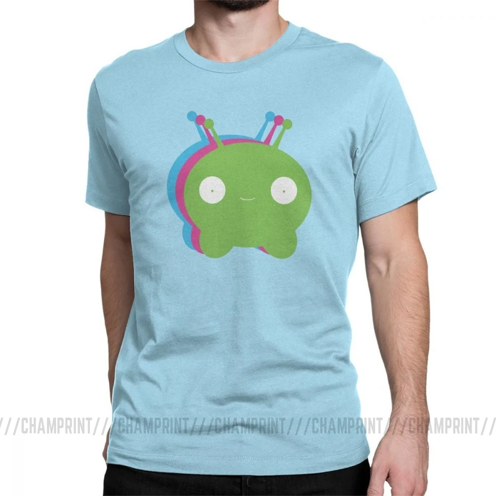 Chookity Dookity Mooncake футболка для мужчин Final Space размера плюс одежда с коротким рукавом Забавные футболки с круглым вырезом хлопковые футболки размера плюс - Цвет: Небесно-голубой