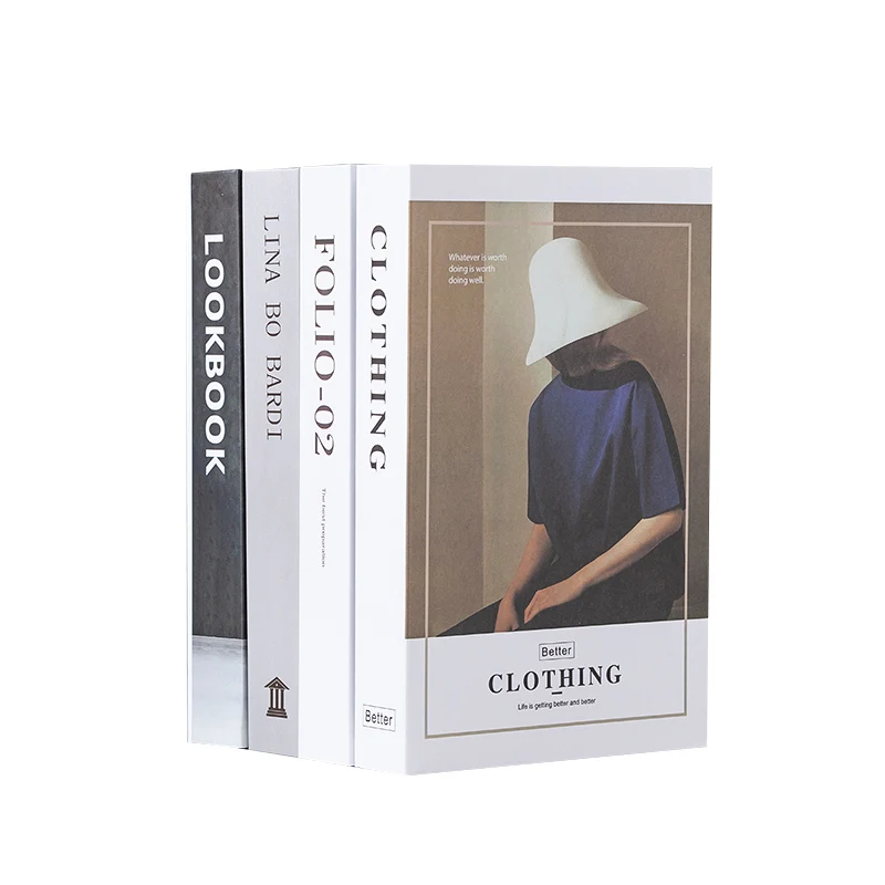 12-200 Creative Modeling Adornment Props Modern Fake Books Simulation Books Living Room TV Cabinet Books Furnishing Accessories