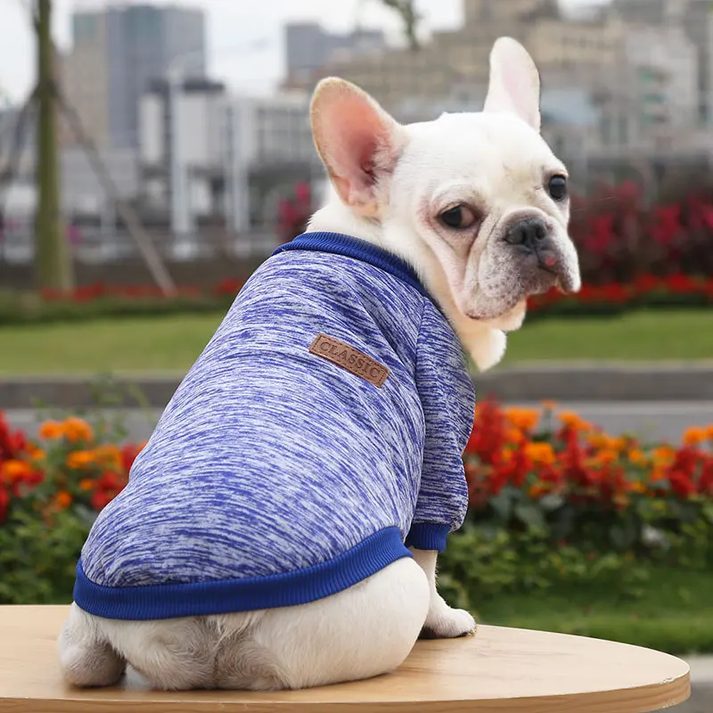 thumbnail image 1 of Ropa para mascotas, gatos, suéter cálido para perros, chaqueta, abrigo para perros, suéter polar de bulldog francés de invierno, suave para perros pequeños, chihuahua, XS-2XL, 1 of 5