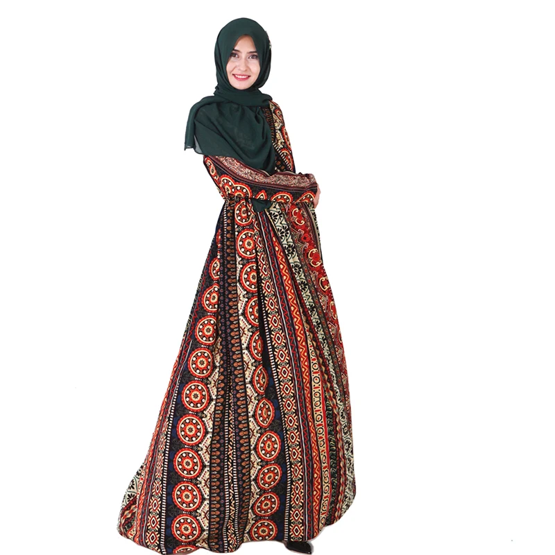 Abaya Дубай Кафтан Макси арабский мусульманское платье для женщин хиджаб