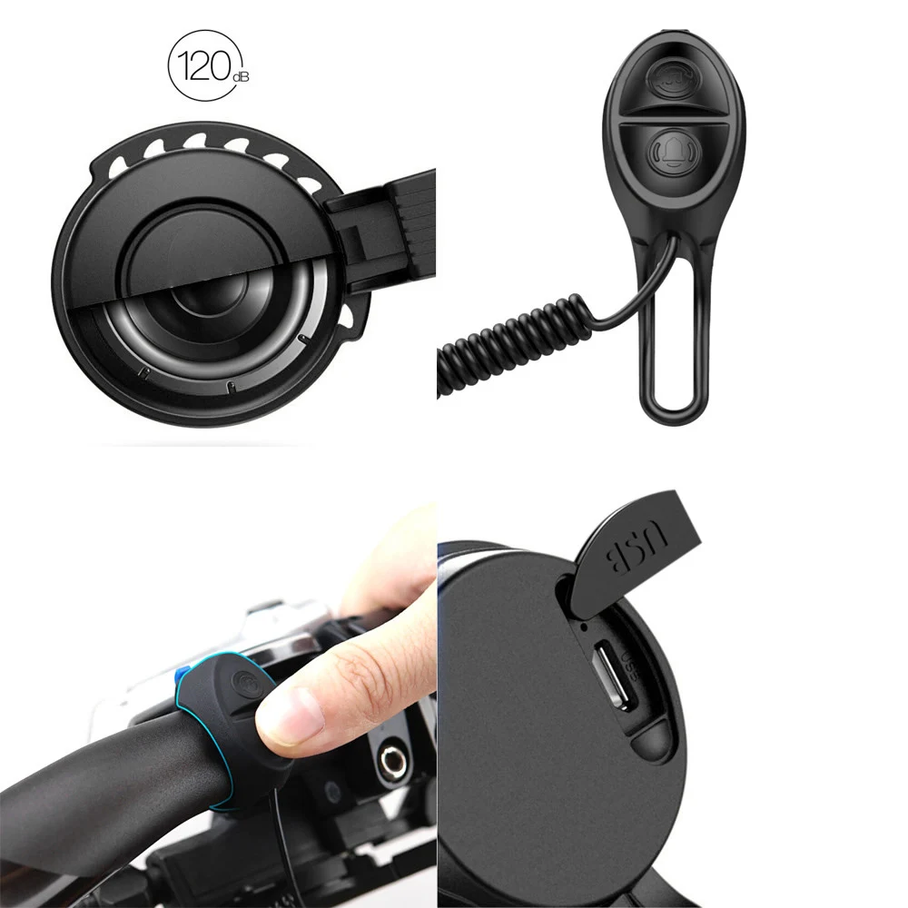 Велосипеды Колокольчик для Xiaomi Mijia M365 электрический скутер Ninebot ES1 2 usb зарядка Водонепроницаемый Электронный колокольчик велосипед безопасности сигнализации