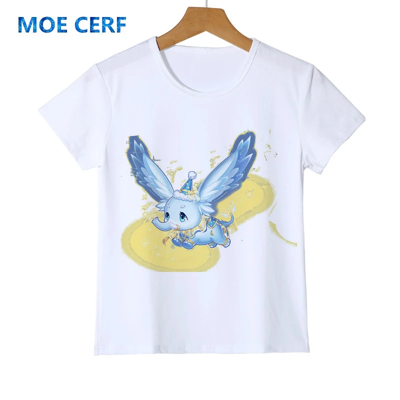 Летняя Детская футболка с героями мультфильмов Kawaii одежда для маленьких мальчиков и девочек футболки с принтом Dumbo Kawaii, футболка с короткими рукавами и круглым вырезом Y31-4 - Цвет: 1