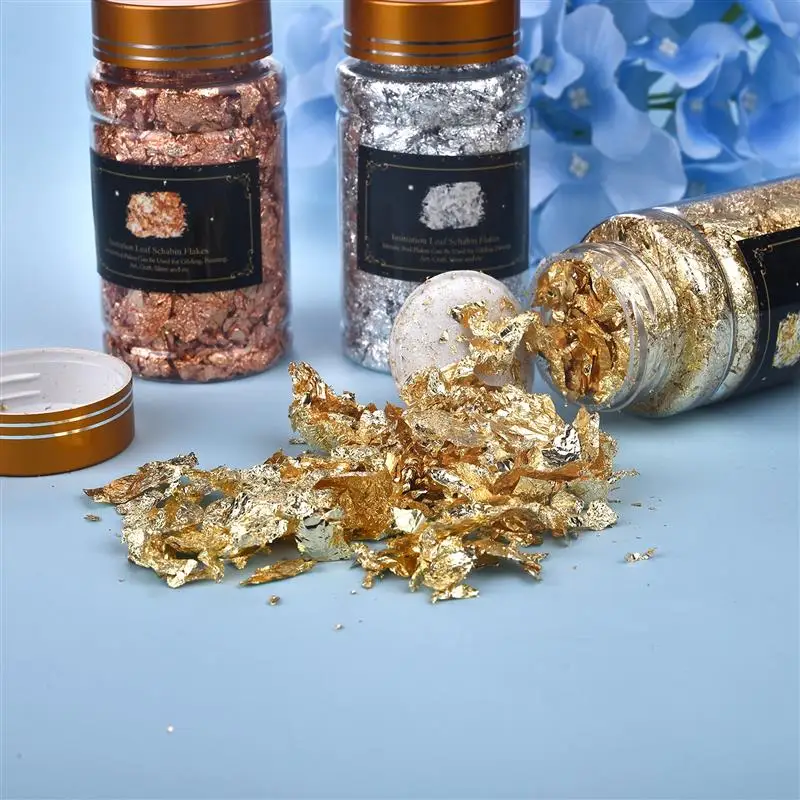 Shiny Gold Leaf Flake Resin Epoxy Mold Art Decoration Gold Foil Fillings  Materials Gilding Decor Jewelry Making Tool - AliExpress