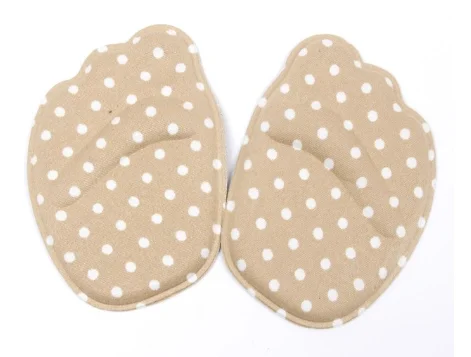 Forefoot Insoles Shoes Sponge Pads High Heel Soft Insert Anti-Slip Foot Protection Pain Relief Women shoes insert Cushion - Цвет: Beige dots
