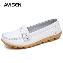 Модная женская обувь на плоской подошве; Новинка; женские повседневные лоферы с двойной пряжкой; мягкая женская обувь из натуральной кожи для вождения; большие размеры 42