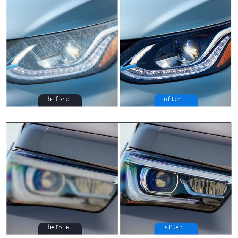 HGKJ DIY Headlight Restoration Polishing Kits Headlamp Clean Paste Systems Car Care Wash Head Lamps Brightener Refurbish Repair