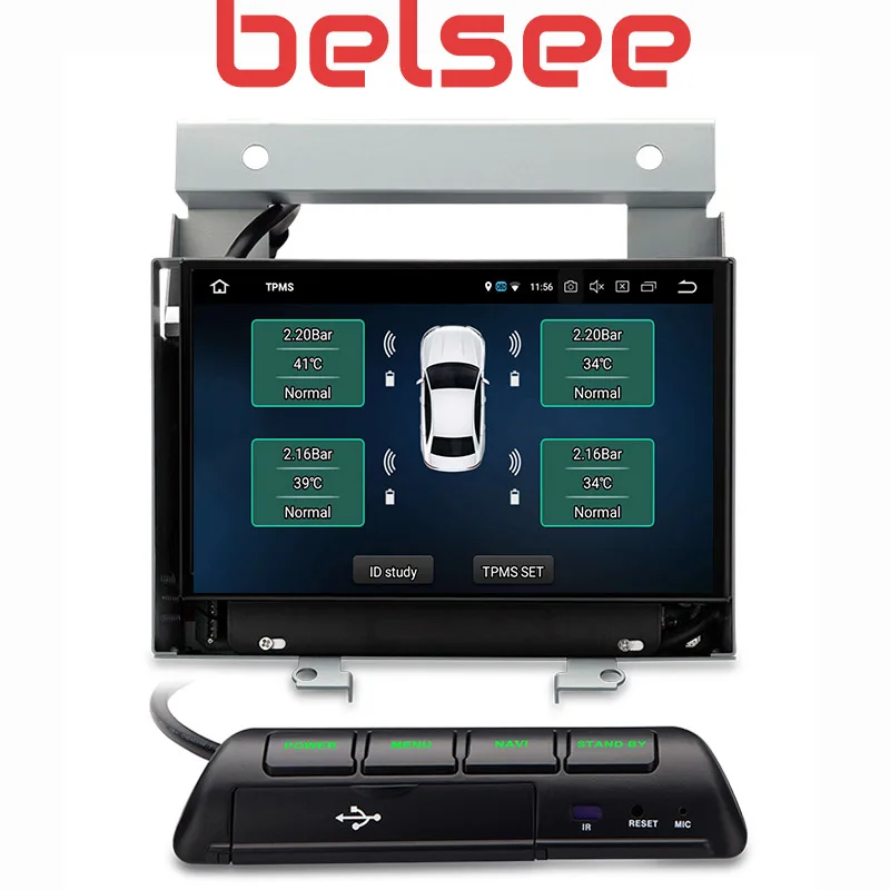 Discount Belsee DSP Octa Core PX5 Ram 4GB Android 9.0 Car Radio Multimedia Player for land rover freelander 2 GPS Navigation Touch Screen 4