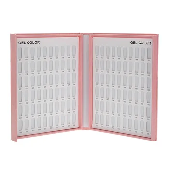 

Professional 216/120 Colors Pink Nail Gel Polish Display Chart with Tips Nail Polish Color Card Chart Nail Art Salon Set