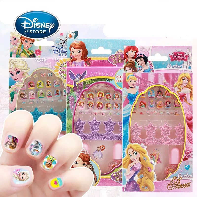 

Disney Cartoon Stickers Nail Stickers Frozen Elsa Anna Sofia Princess Disney Children Girl Nail Polish Nail Stickers Beauty Toys