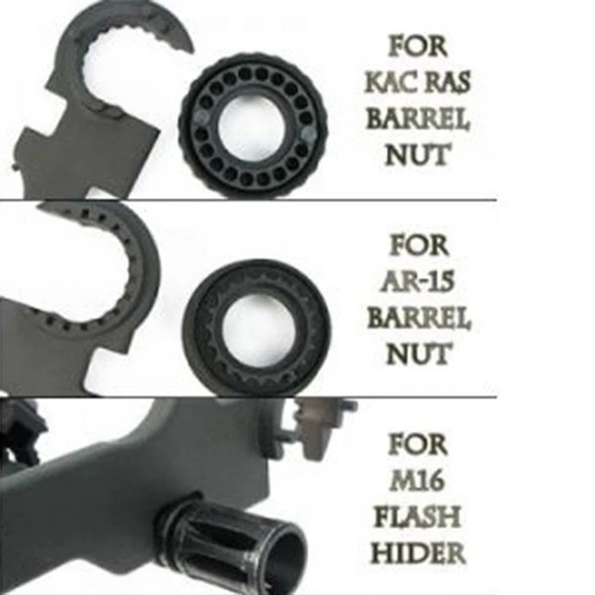 Armorer Combo Wrench Castle Nut Wrench M4 Tool Steel Spanner Wrench for Removal or Installation of Castle Nuts, Barrel Nuts