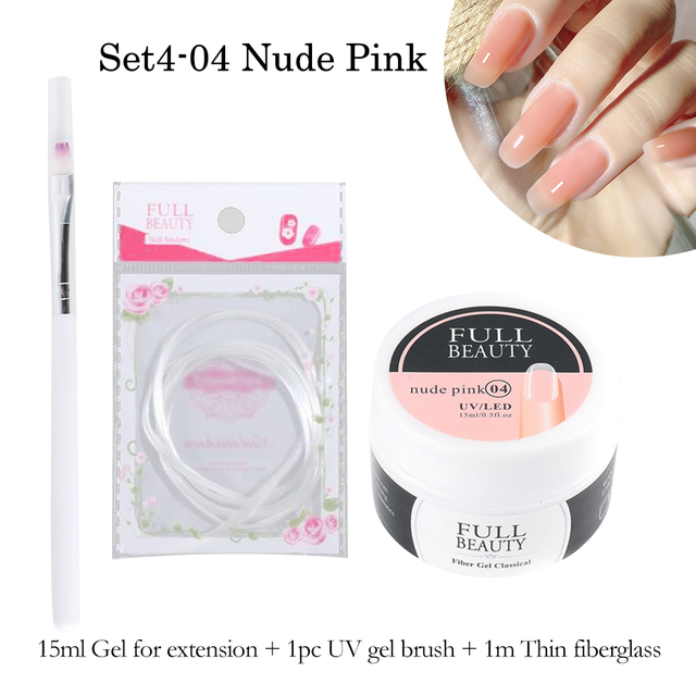 Gel For Extension UV Builder Nail Gel Clear Acrygel Base Varnish Quick Buidling Nail Art Brush Set For Manicure LY1800-1