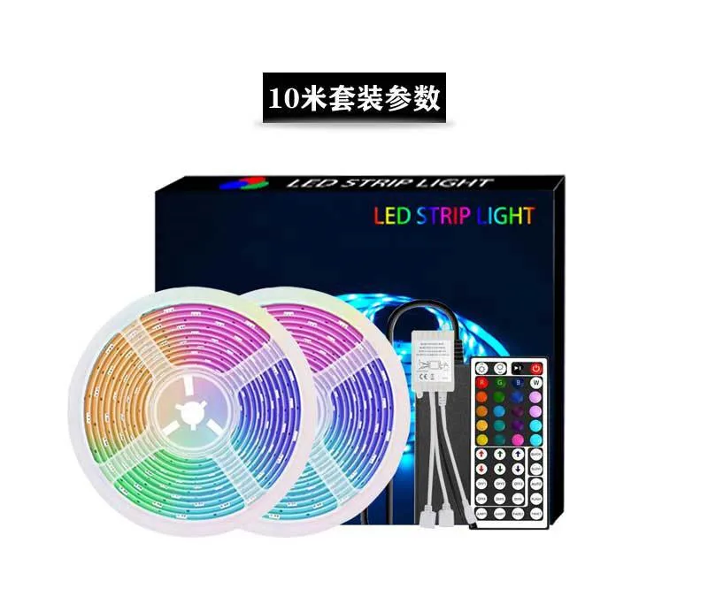 Conduziu a Luz Impermeável do Diodo Emissor de Luz das Luzes Mesmo com Fonte de Alimentação Remota da C.c. 12v da Chave 44 para Interno o Jogo da Cor de 5050 Flexível Faça Você Smd Ip65 Rgb 20 Luzes e Iluminação