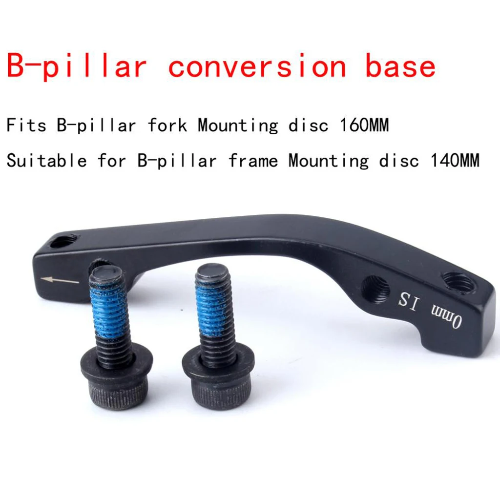 Aluminum Disc Brake Caliper Mount Adapter - Front - Fork 160mm Frame 140mm ( With Mounting Bolts)