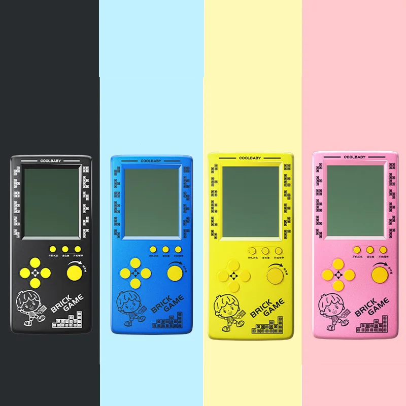 2022  Portable  Retro Gaming Tetris Console 4.1 Inch Large Screen Children's Nostalgic Pocket Game Console Kids Game Toys