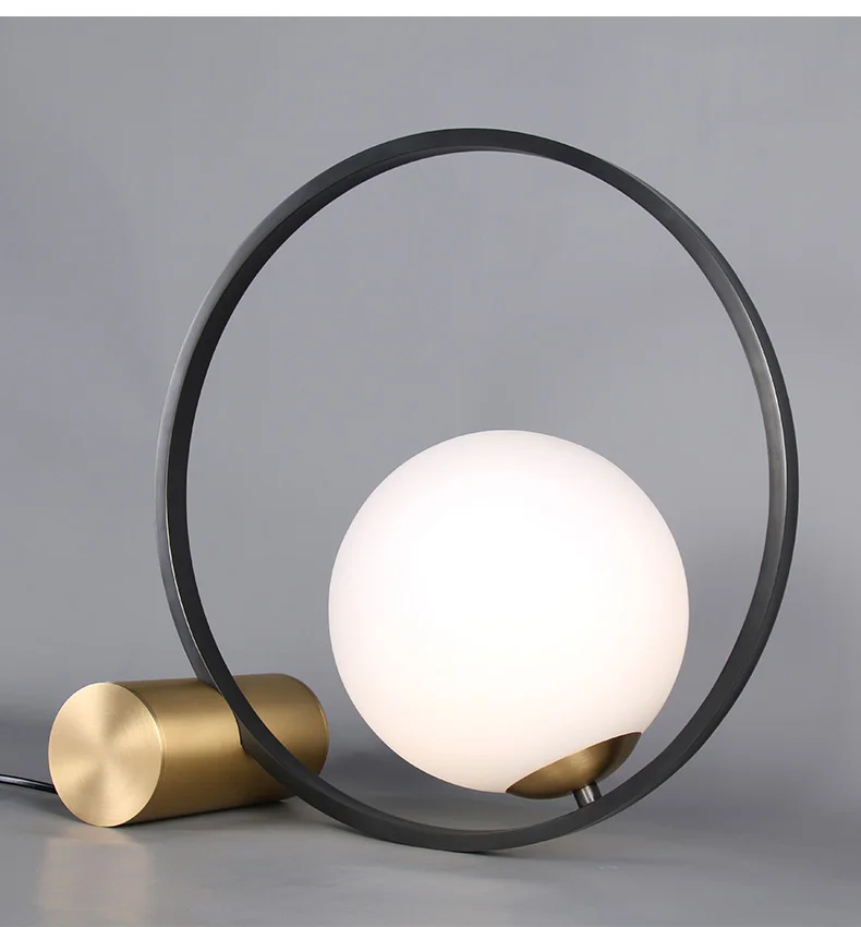 Creative modern minimalist bedroom study office bedside table light living room Nordic post-modern minimalist LED E14 table lamp