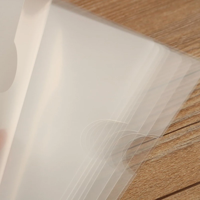 40PCS L-Type Plastic Folder- 18C Transparent Clear Document Folder for A4 Size Paper Sleeves