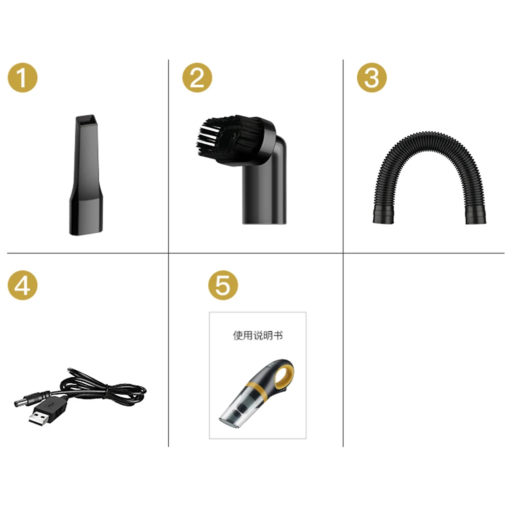 120W 6000pa Cordless Car Vacuum Cleaner Wet And Dry Dual-use Handheld High Suction Cleaner for Car Home Duster USB Rechargeable