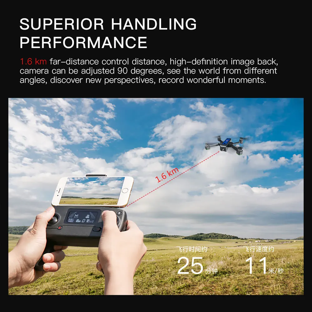 MJX Bugs B4W gps бесщеточный складной Дрон с 5G wifi FPV 2K HD камера Анти-встряхивание 1,6 км 25 минут оптический поток RC Квадрокоптер