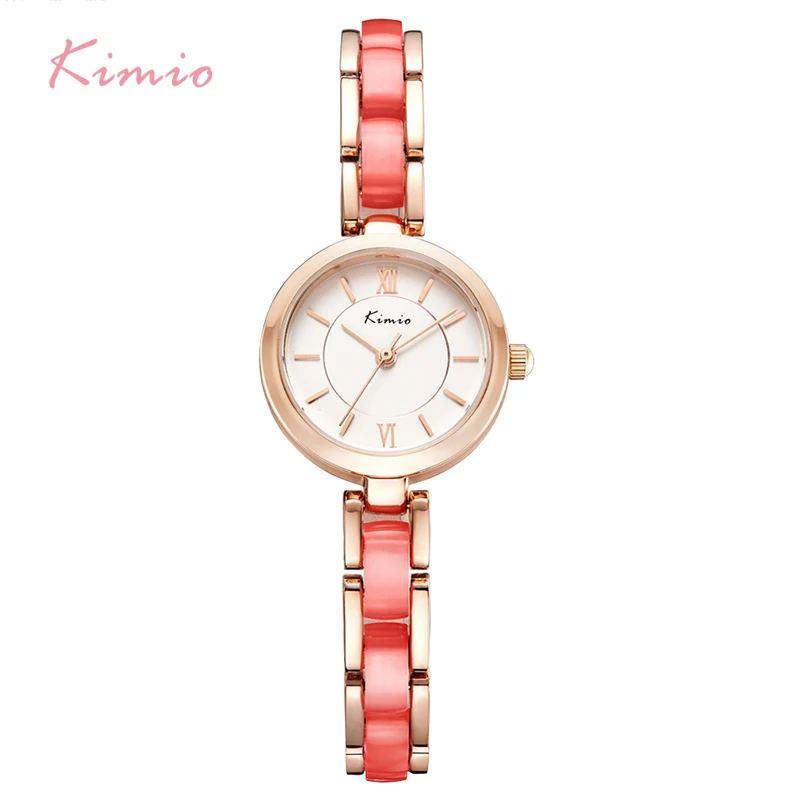 

KIMIO Brand Imitation Ceramic Women Watch Simple Ladies Bracelet Watches High Quarty Thin Dial Dress Wristwatch relogio feminino