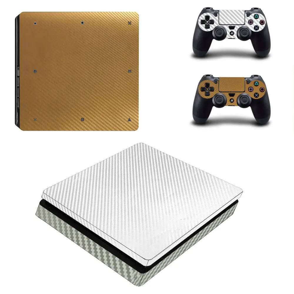 PS4 тонкие наклейки из углеродного волокна Play station 4 тонкий кожи наклейка Стикеры для playstation 4 тонкая консоль и контроллер