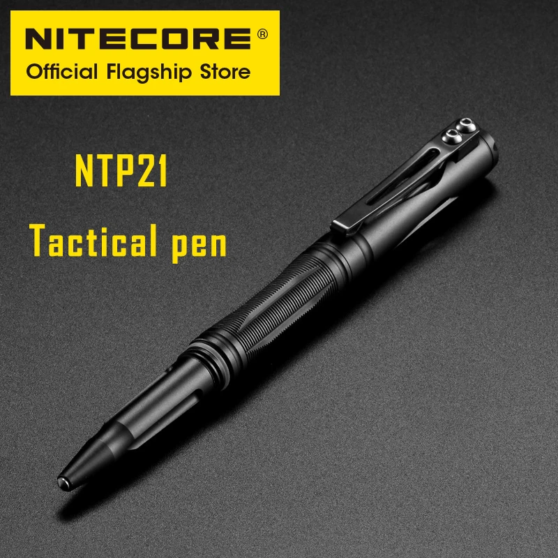 NITECORE NTP21 Aluminum Alloy Multifunctional Portable EDC Tactical Pen for Emergency Glass Break Writing Survive Self-Defense 3dsway bi metal v6 heat break all metal heatbreak titanium alloy brass m6 thread m7 smooth throat for 3d printer parts