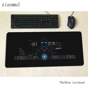 

Iron Man mouse pad gamer hot sales 70x30cm gaming mousepad pc notbook desk mat padmouse games locked edge gamer mats gamepad