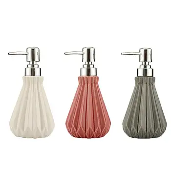 

1 pc Nordic Style Ceramic Empty Pump Bottle Shampoo Lotion Hand Soap Dispenser Sanitizer Sprayer Refillable Bottle Random Color