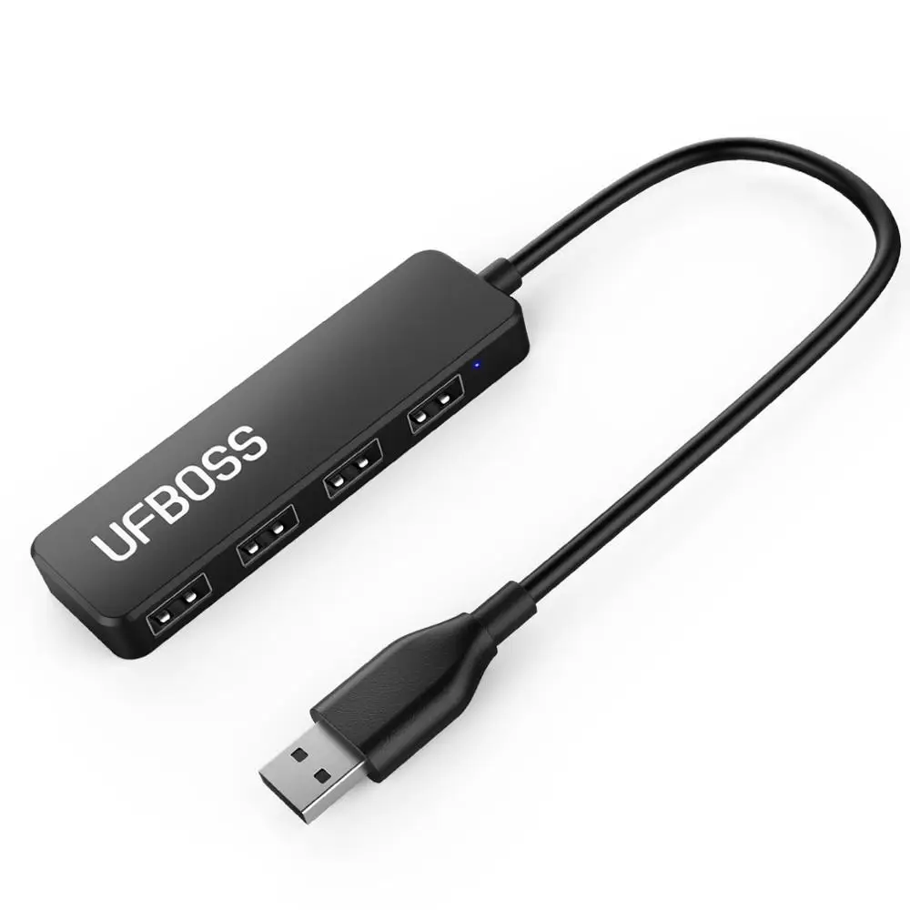 UFBOSS USB2.0 ультра-тонкий 4 Порты и разъёмы USB 2 0 Высокое Скорость 30 см HUB адаптер для