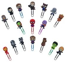 1 шт. мультфильм Мстители Бесконечная война фигурки Закладка для книг Скрепка школьные принадлежности DIY украшения для детей Подарки