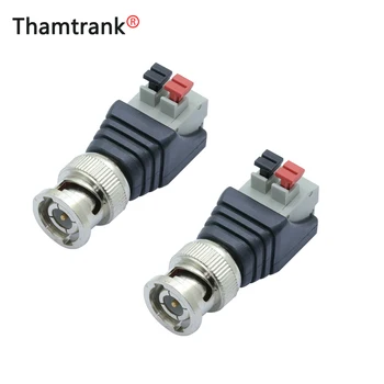 

10sets Male&Female Camera CCTV BNC male UTP Video Balun Connector Cable Adapter Plug Pressed connected for CCTV Systerm