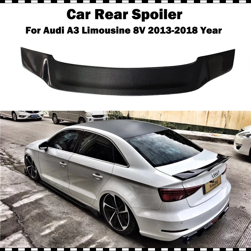 Стиль Renntech спойлер заднего багажника из углеродного волокна для Audi A3 limousine 2014 2015