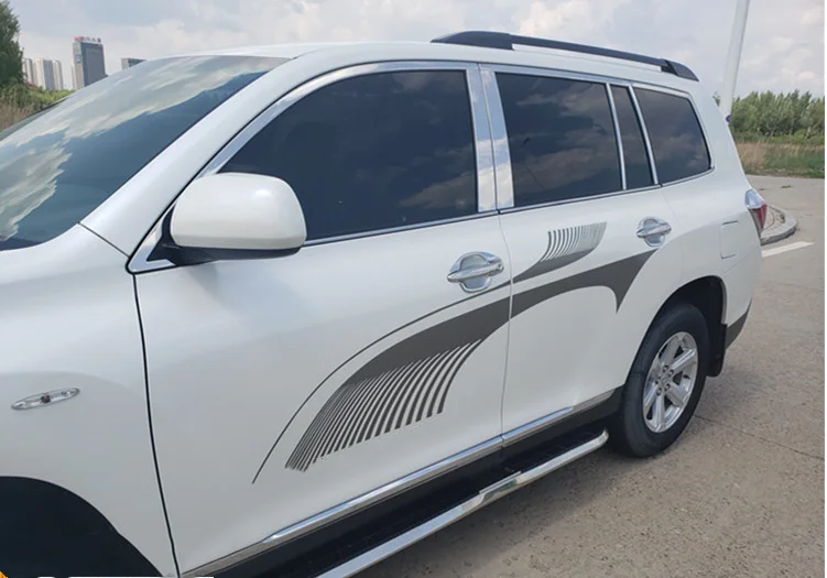 2009- для Toyota highlander окна автомобиля яркий бар с высококачественной нержавеющей сталью оконные украшения автомобиля Стайлинг