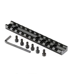 Trilho picatinny weaver 11 ranhuras 120mm 4.72 polegadas perfil baixo 0 moa que converte 11mm a 20mm para mossberg 500 e ähnliceshotguns