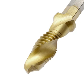 

1 Set Hex Shank M3-M10 Titanium Plated HSS Hand Screw Thread Metric Tap Drill Bits 40JE