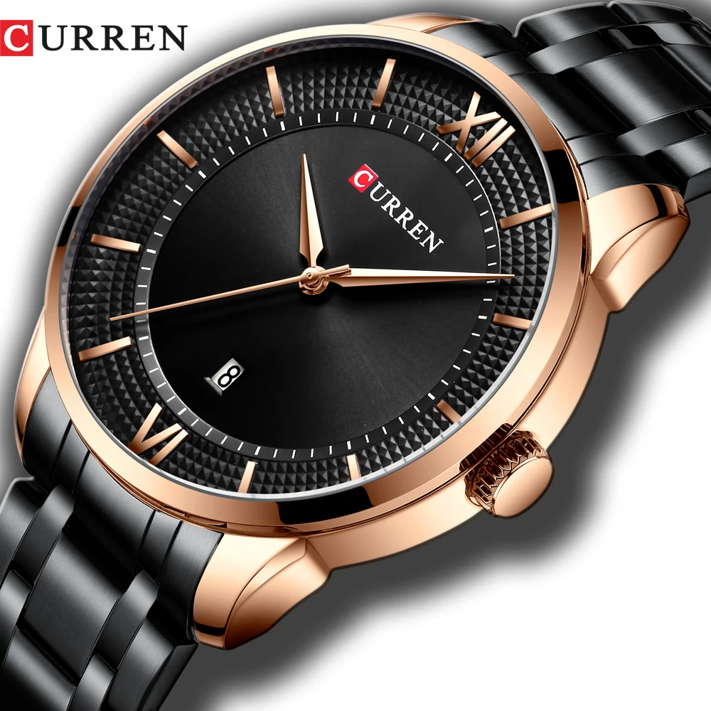 CURREN Мужские часы лучший бренд класса люкс модный стиль кварцевые наручные часы Авто Дата Бизнес из нержавеющей стали мужские часы Reloj Hombre