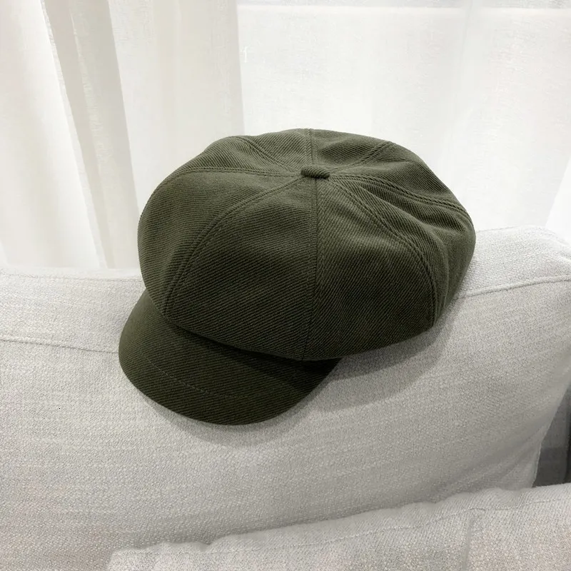 [EAM] женские разноцветные складные шляпы для рыбалки, новые круглые купольные темпераментные модные Универсальные весенне-осенние 20201D140 - Цвет: green