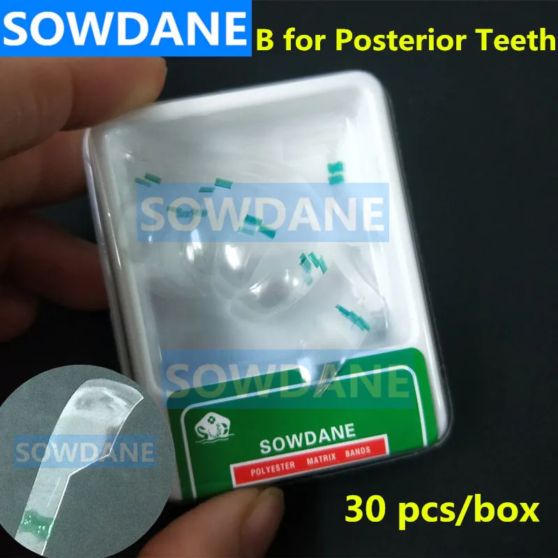 Goede 30 Stks doos Dental Transparant Sectionele Voorgevormd Matrices Matrix Polyester Matrice 30 Pcs Wide + 30 Stuks Smalle