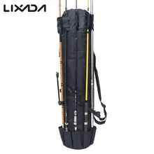 Сумка для рыбалки большой емкости, практичная холщовая рыболовная удочка, катушка, органайзер, сумка для путешествий, чехол, сумка, Вмещает 5 полюсов и снастей