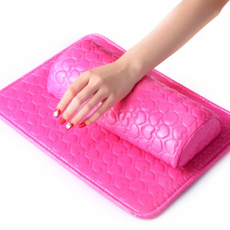 2pcs Nail Art Pillow Pad for Manicure Hand Arm Rest Cushion PU Leather Sponge Holder Soft Manicure Equipment Nail Salon Tools