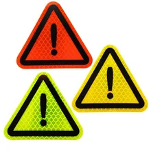 3 шт./компл. алмаз Класс третьей со светоотражающими наклейками для Треугольники форма призмы Светоотражающие Предупреждение наклейки сделаны с 3M материалов