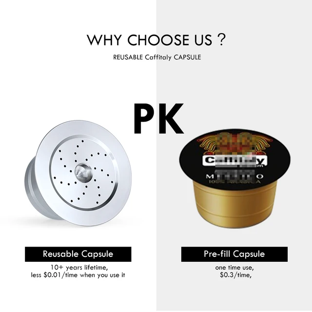 Kávéhüvelyek Kaffitális Kapszulák Kávéfőző Rozsdamentes Acél Újrafelhasználható Szűrő Koffitális És Tchibo Klasszikus Gépekhez - Image 3