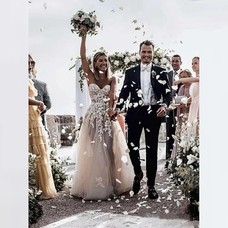 2020 распродажа очаровательные свадебные платья из белого тюля с кружевной