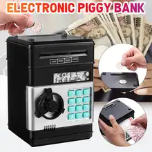 Meigar hucha electrónica cajero automático de la contraseña de la caja de dinero efectivo ahorrar monedas Cajero Automático caja fuerte de Banco de pergamino de papel billete de regalo