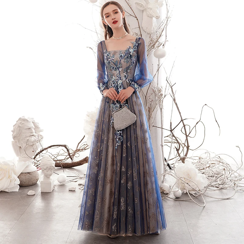 Русалка Cheongsam Bling Sequins& appliques элегантное Сетчатое длинное китайское платье вечернее платье леди Qipao Robe De Soiree
